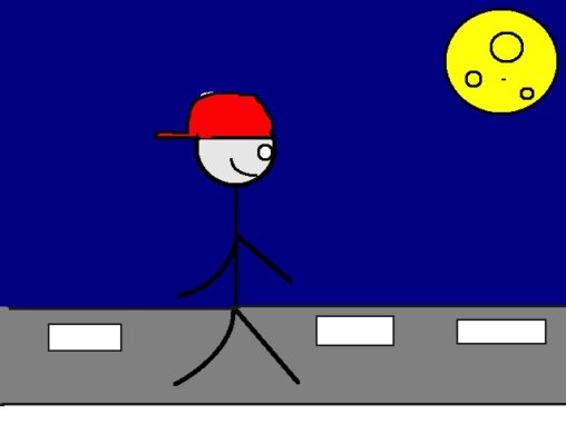 Our pal is out on a jog at 3 in the morning, its peaceful and he\'s really enjoying the cool breeze that brushes against his cheeks while he\'s running.
